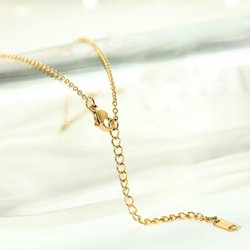Klaar voorraad roestvrij staal Initial Goudkleurige Gesneden Letters Enkele Naam Choker Ketting Voor Vrouwen Hanger Sieraden Cadeau dropshipping_voghion.com