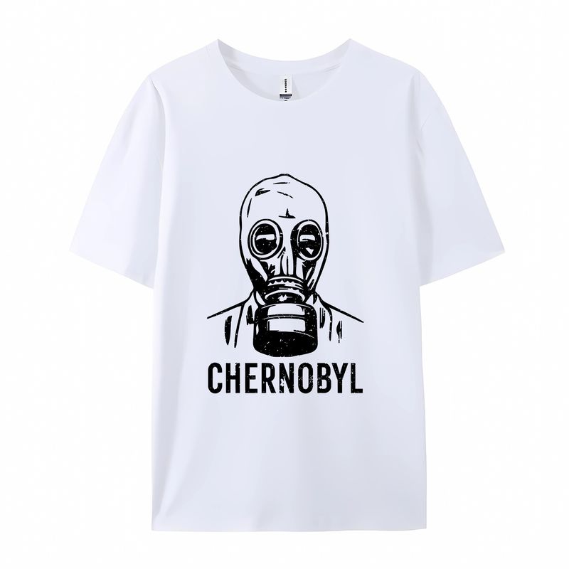 Vêtements pour hommes pollution, radiation nucléaire, eaux usées nucléaires, essais nucléaires, design créatif, col rond imprimé, t-shirt décontracté à manches courtes_voghion.com