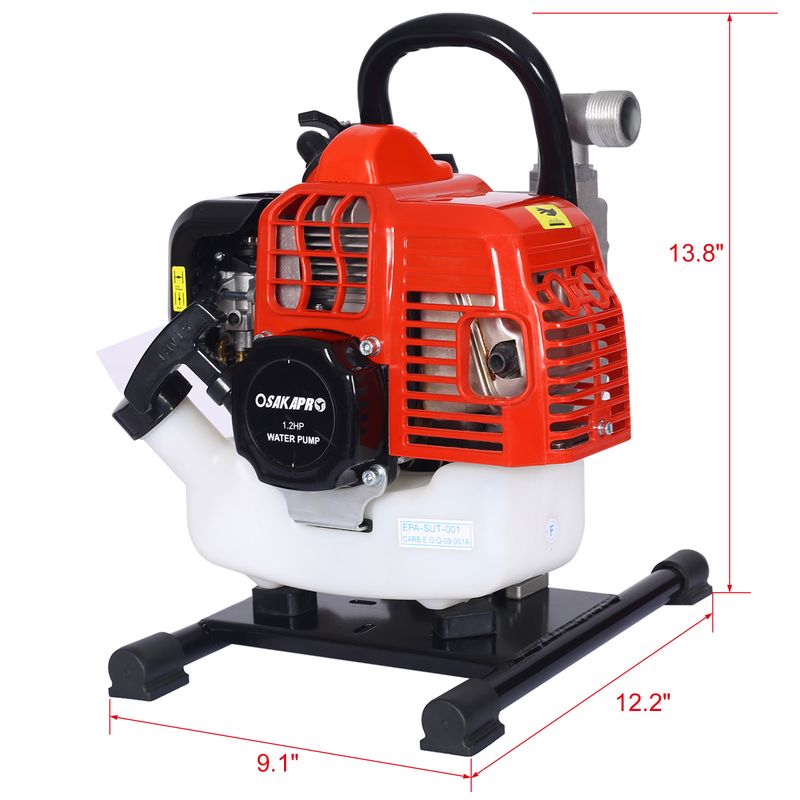 gasoline water pump,2s troke portable gas powered water transfer pump ,33cc 1.2HP 1inch_voghion.com