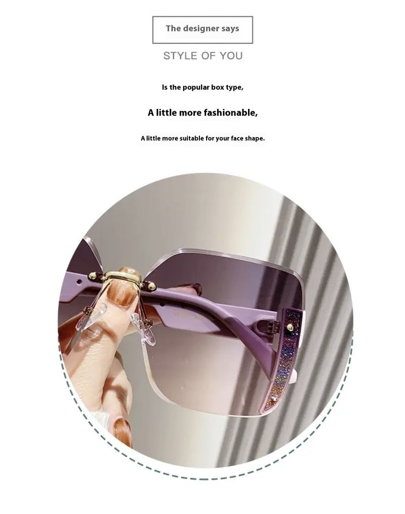 Lunettes de soleil tendance à paillettes fines pour femmes, protection UV, nouveau style 2025_voghion.com