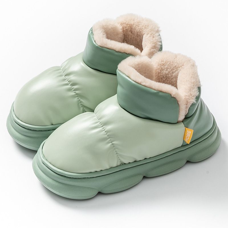 Mercury To Wear Outside In Winter, With A Padded Heel Indoor Warmth And Waterproof Thick Soles. Cotton Slippers For_voghion.com