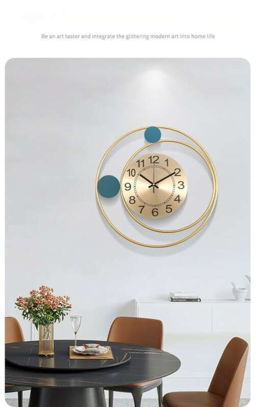 【 1193 People's Review 】 Clock In Living Room, Indoor On The Wall Fashionable Silent Use, Simple And Atmospheric Hanging_voghion.com
