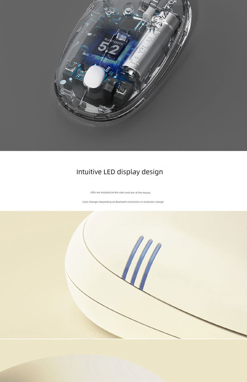 Actto Kabellose Bluetooth-Maus im Retro-Stil, modisch, für das Büro zu Hause, Computer, Handy, Notebook, iPad/_voghion.com