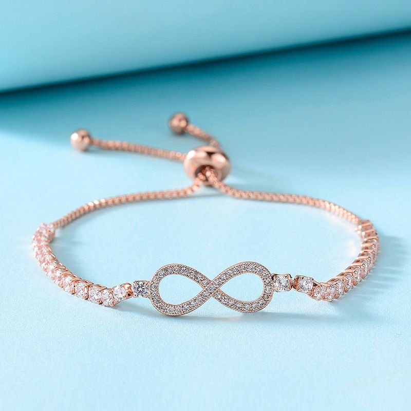 Creative Adjustable With Diamond Inlaid Number 8 Shape Bracelet Jewelry_voghion.com