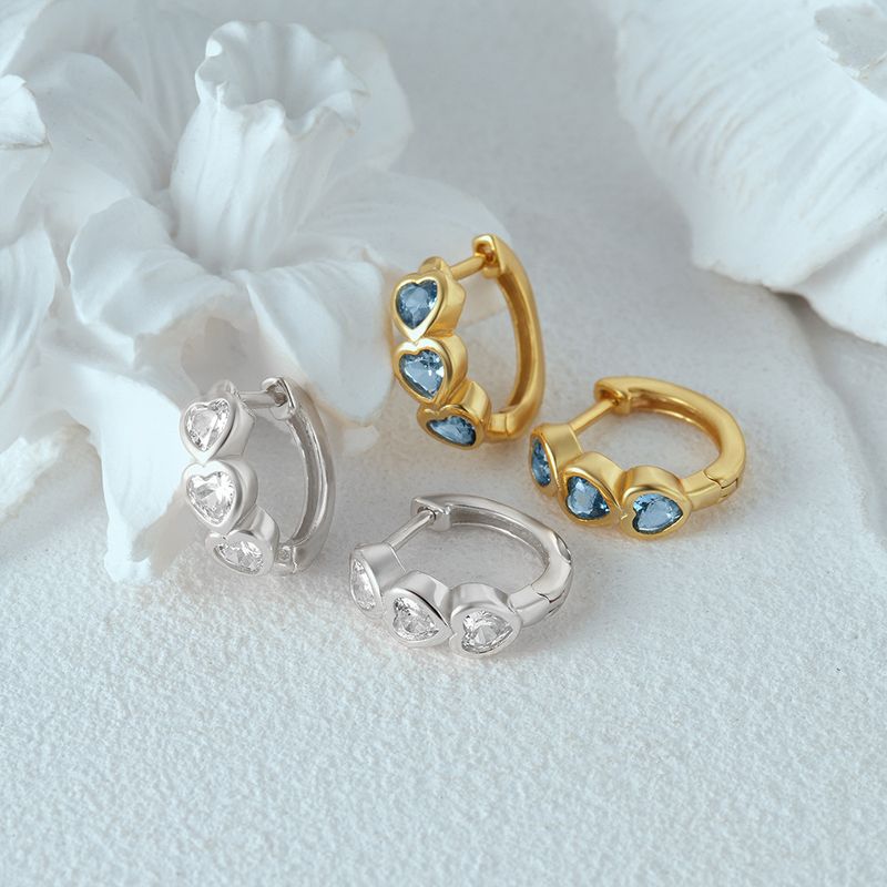 Women's Jewelry Simple S925 Sterling Silver Classic Light Luxury Personality Double Row Diamond Earrings Huggie Earring_voghion.com
