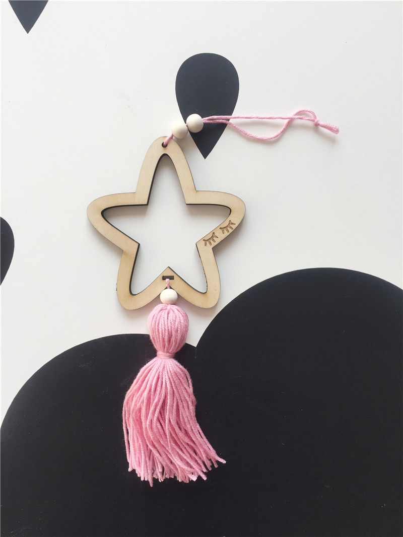 Style Star Bead String Tassel Cartoon Hollow out Decoration Wall Hanger_voghion.com