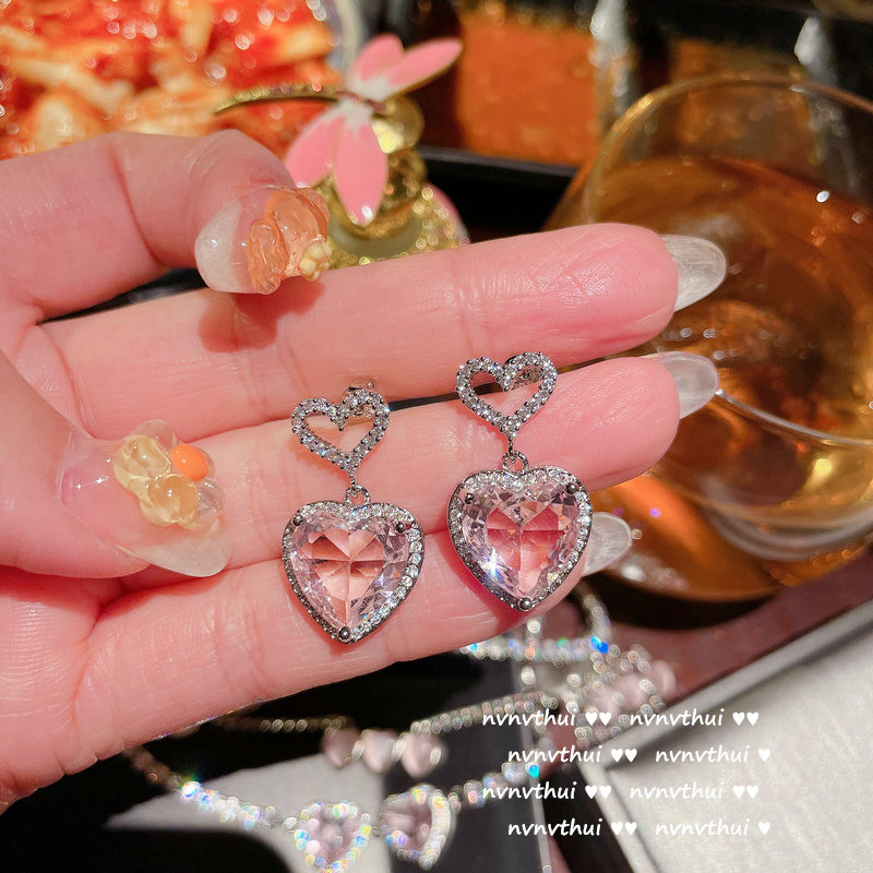 Damen-Accessoires Temperament-Schmuckset Diamant-Doppelhalsketten-Set_voghion.com