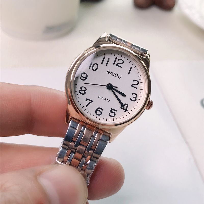 Orologio da donna silenzioso per esame con scala digitale al quarzo, cinturino in acciaio, piccolo, per il tempo libero_voghion.com