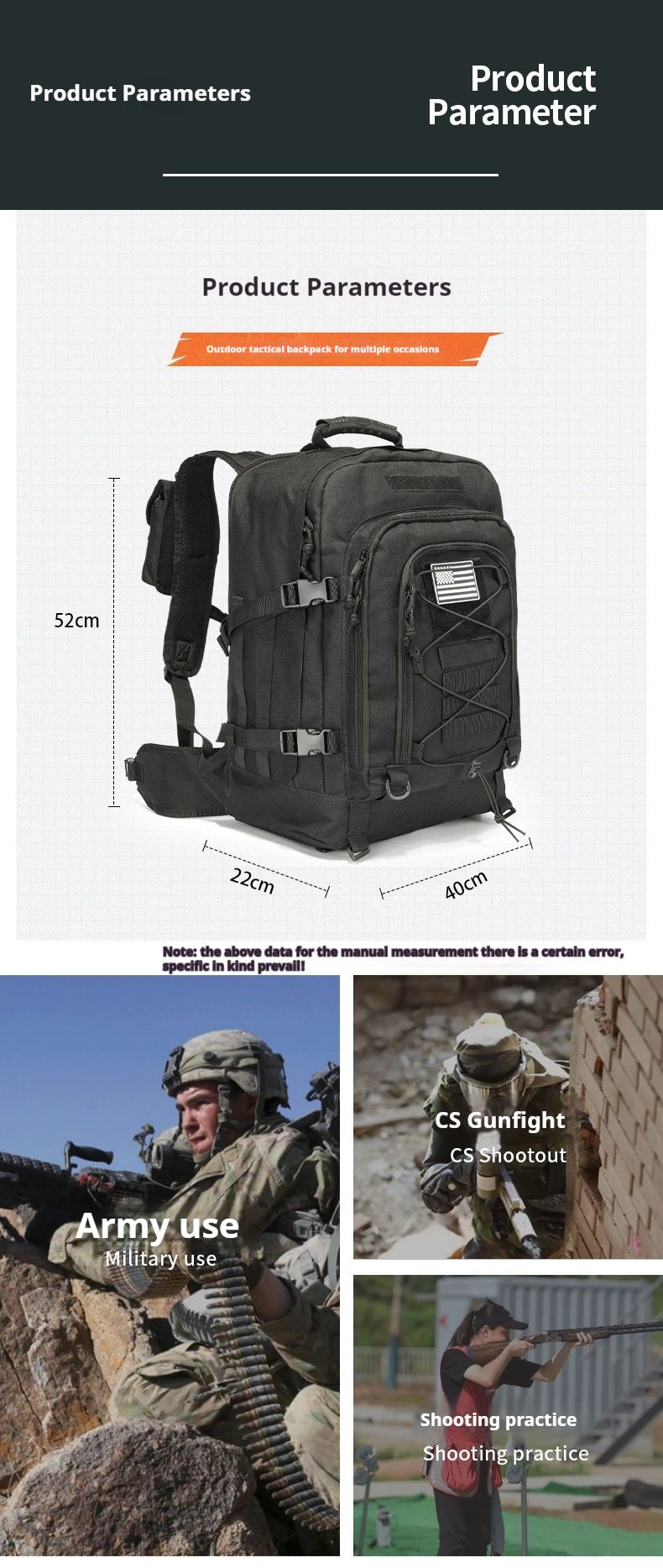 Durable Camouflage Tactical Backpack Outdoor Sports Mountaineering Cycling Anti Splashing Large Capacity Backpack_voghion.com