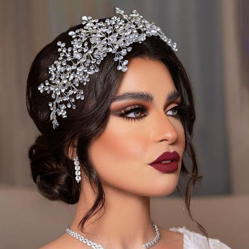 Strass Kopfschmuck Braut Hochzeit Kleid Stirnband Haarband Haar Zubehör Handgemachte Haar Stück Zubehör_voghion.com