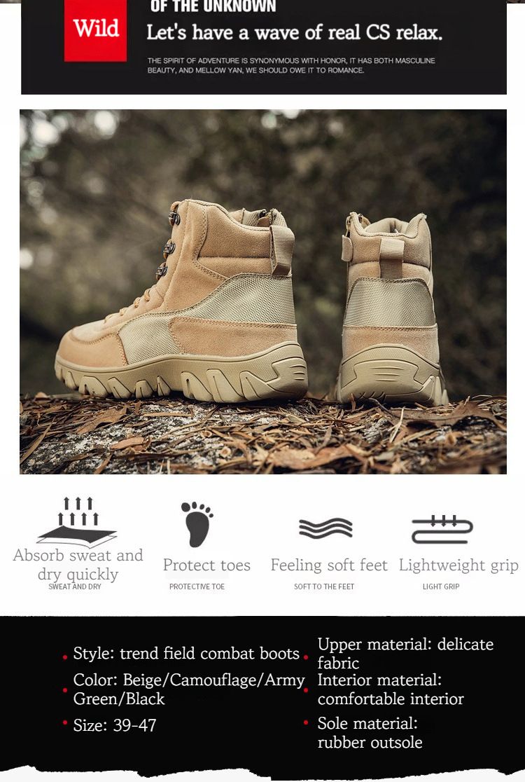 Herrenschuhe Outdoor-Arbeitsstiefel Wanderstiefel Herbst und Winter High-Top Verschleißfeste rutschfeste Wander-Langlaufsportschuhe_voghion.com