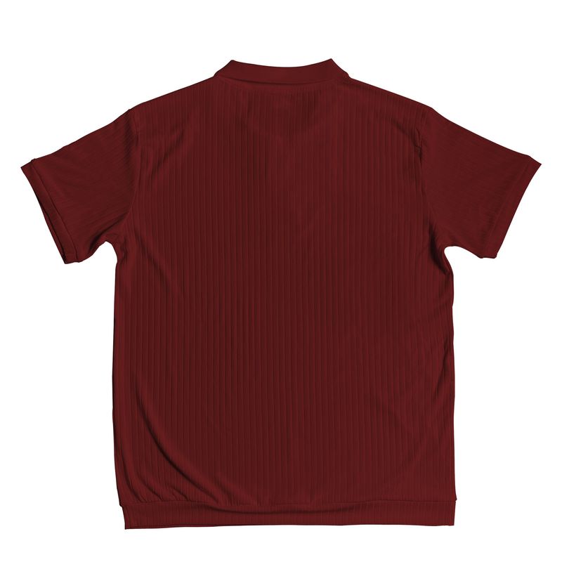 Polo Henley de punto a rayas con cuello vuelto para hombre, camiseta informal holgada, novedad de 2024_voghion.com