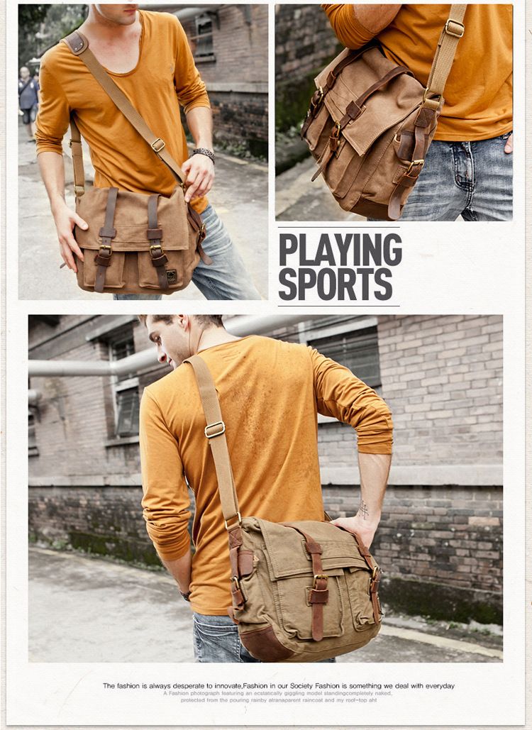 Sedmibarevná bavlněná taška přes rameno, módní pánská nadměrná 17palcová počítačová taška, venkovní volnočasová plátěná taška přes rameno_voghion.com