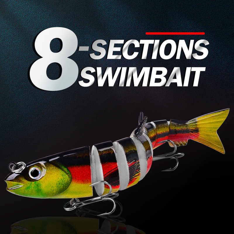 Lure Multi-Section Fish 8-Section Multi-Stage Hard Sea 12.5cm 21.5g Plastic Bait Fishing Gear_voghion.com