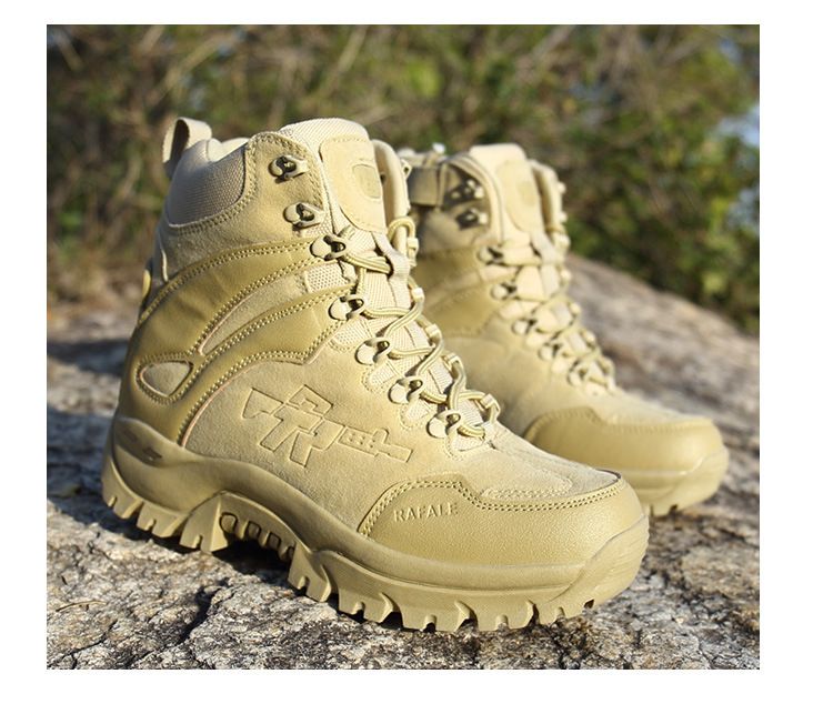 Große Größe Neue High-Top Outdoor Taktische Stiefel Wüstenstiefel Herren Warme Schneestiefel Wanderschuhe_voghion.com