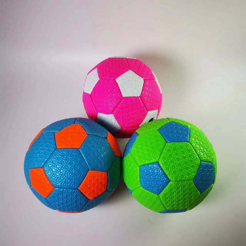 Vibrant 2-Size Stitched Soccer Ball For Kids – Color Recognition & Tactile Training Toy With Textured Surface (Blue, Pink, White, Green, Orange)_voghion.com