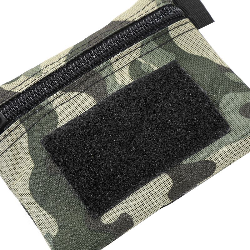 Carteira compacta e fina – Prendedor minimalista para dinheiro em tecido Oxford com bloqueio RFID (preto/cáqui/verde-exército/camuflado 1/camuflado 2) – leve e expansível_voghion.com