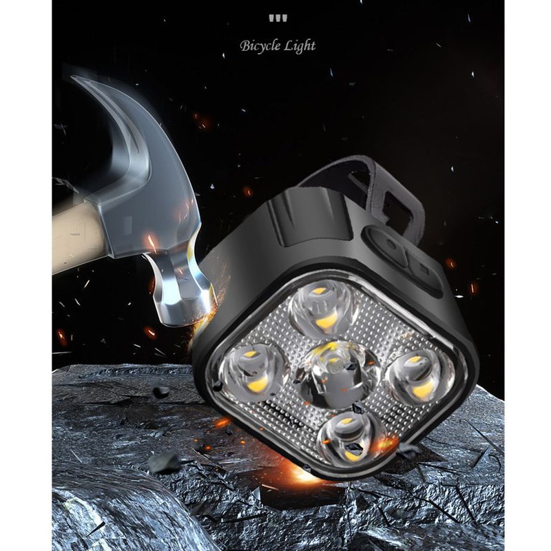 Night High Brightness Flashlight Bicycle Light Front And Rear Dual Lights USB Rechargeable Headlight Rainproof Mountain_voghion.com