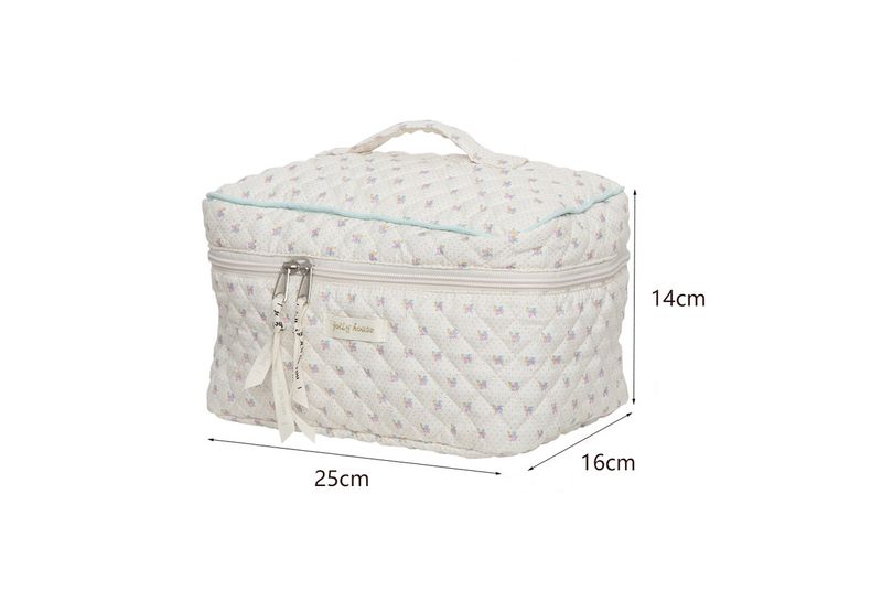RYYD Quilted Toiletry Case - Box Shape|Cute Cotton|EU Made_voghion.com
