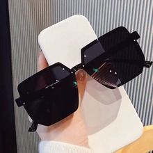 Occhiali da sole da strada europei e americani transfrontalieri da uomo, con montatura piccola, quadrati e concavi, occhiali da sole di tendenza, occhiali da sole divertenti retrò da donna, celebrità di Internet_voghion.com