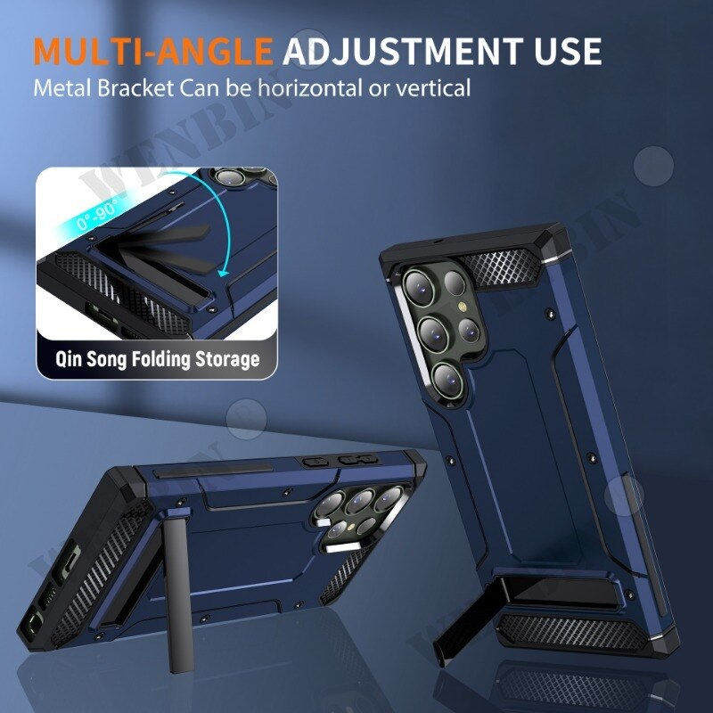 Case Fo Samsung Galaxy S23 S22 S21 Ulta S23 FE A54 A14 A24 Militay Gade Potective Slim Thin Duable Had stand_voghion.com