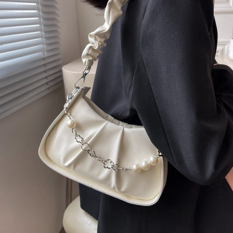 Borsa Cloud Borse dal design di nicchia francese da donna Borsa nuova moda pieghevole per ascelle Borsa a tracolla versatile all'ingrosso_voghion.com