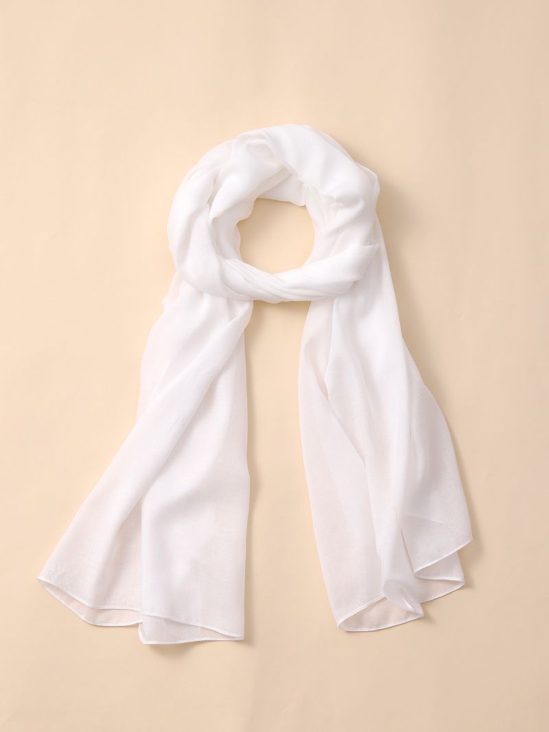Foulard de style ethnique, nouveau foulard, longue écharpe malaisienne, couverture en gaze, couleur unie._voghion.com