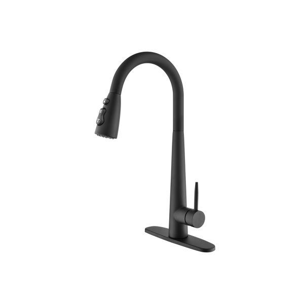 Kitchen Faucets with Pull Down Sprayer; Kitchen Sink Faucet with Pull Out Sprayer; Fingerprint Resistant; Single Hole Deck Mount; Single Handle Copper_voghion.com