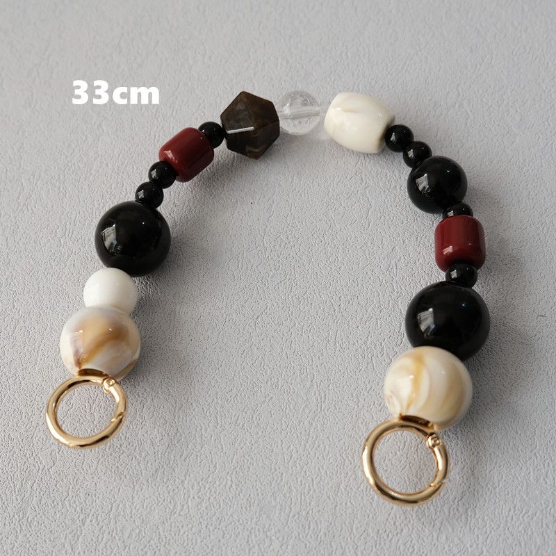 Modieuze persoonlijkheid kralen handgemaakte kleur-blok hars tas handtas acryl kralen ketting_voghion.com