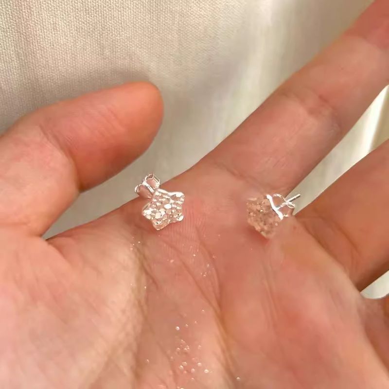 High-Value Crushed Ice Five-Pointed Star Earrings For Women, Petite And Exquisite Niche Design Earrings, Versatile Ear_voghion.com