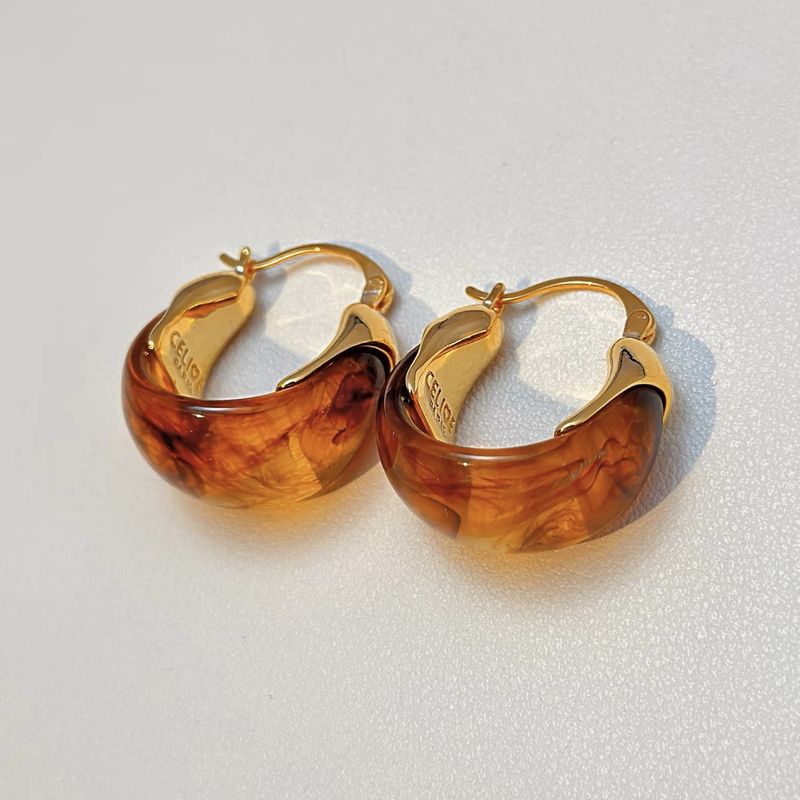 Orecchini in ambra francese in stile Milad, nuovi gioielli di design di nicchia con clip di alta qualità per le donne_voghion.com