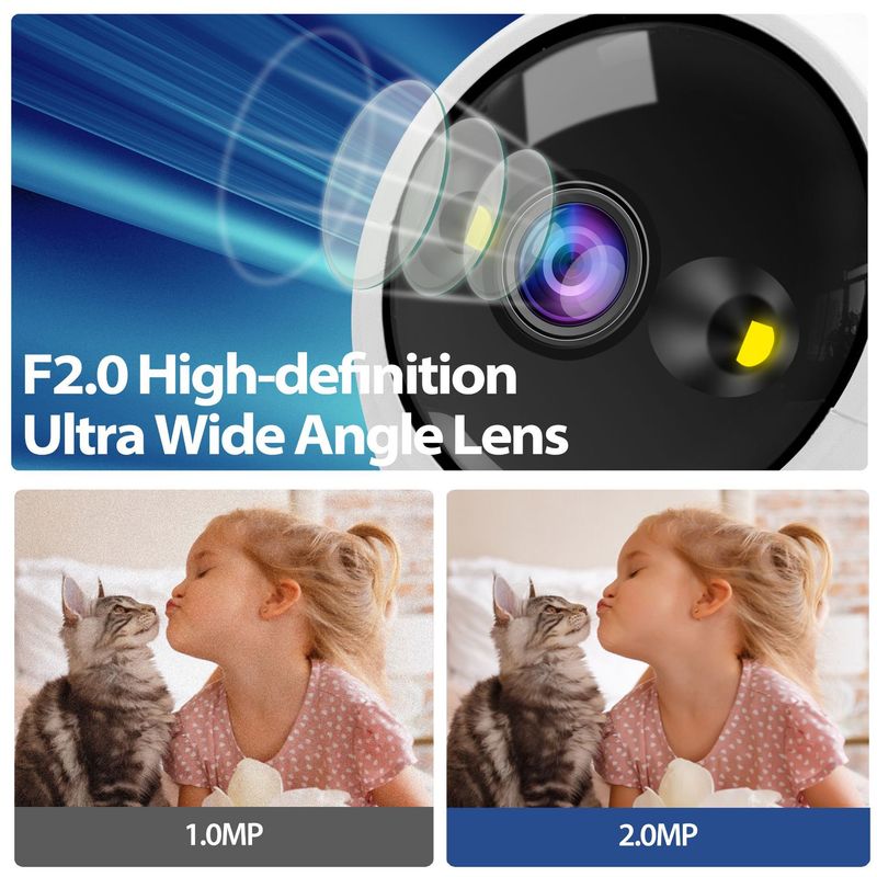 Telecamera di sorveglianza visiva bidirezionale AI da 2,8 pollici con display per chiamate interfono video HD remoto per telefono cellulare domestico_voghion.com