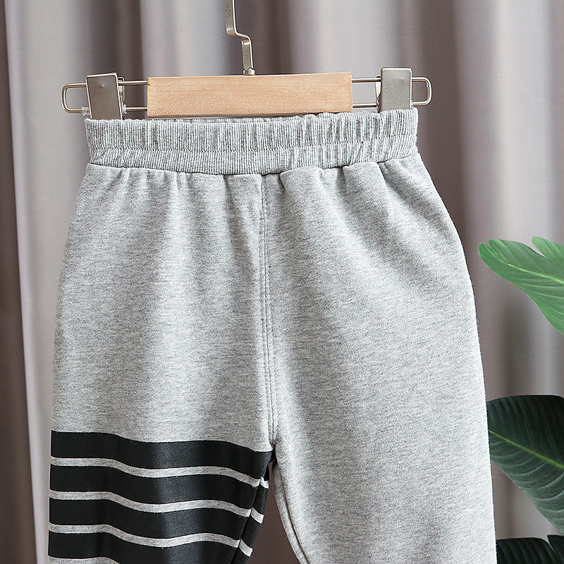 Pull à col rond avec lettres pour garçons et filles, ensemble de sport décontracté et confortable pour enfants, Long printemps et automne_voghion.com