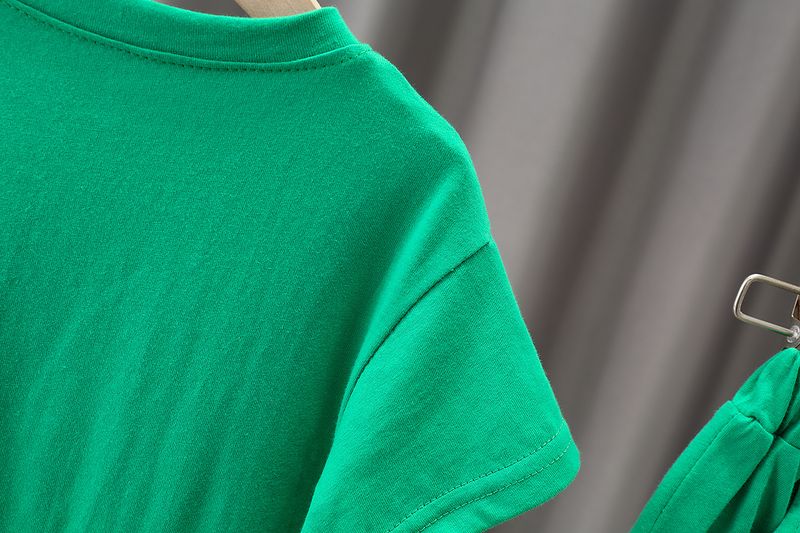 Kids’ Clothing Summer New Arrivals Small And Medium Children's Suits For Boys And Girls Solid Color Cartoon Patch Stylish Tops And Shorts_voghion.com