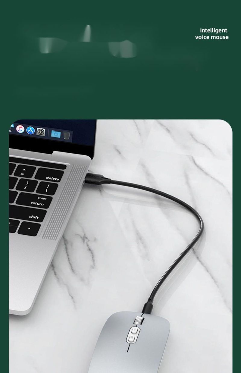 AI Intelligent Wireless Voice Mouse Bluetooth Silent Rechargeable For Laptop Desktop Computer Office Use_voghion.com