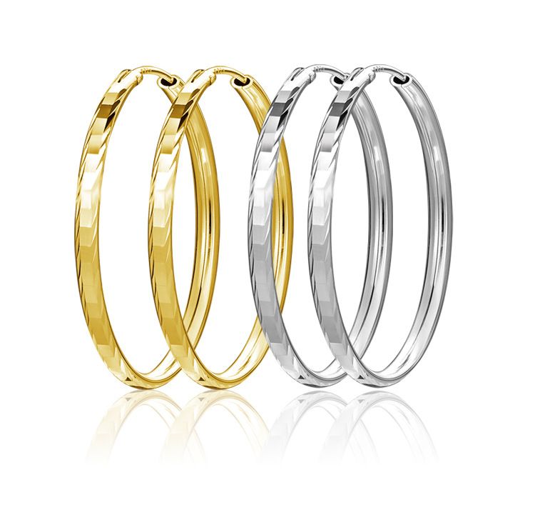 Orecchini a cerchio grandi in argento sterling da donna - Stile minimalista di lusso leggero e di alta gamma, design semplice ed esagerato_voghion.com