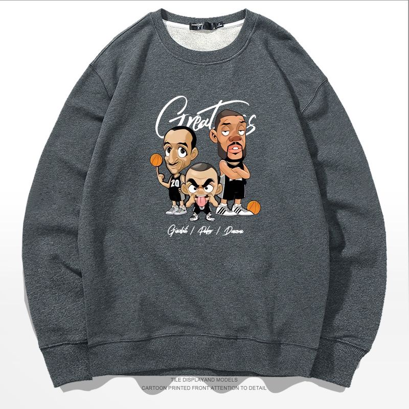 Bulls Ginobili Park Felpa con cappuccio girocollo da uomo Giacca da basket casual con spalle larghe alla moda_voghion.com