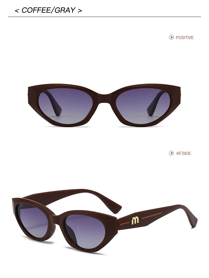 New Polarized TAC With Cat Eyes, High-end And Fashionable Wearing Style, UV Resistant Outdoor Driving Mirror 5107_voghion.com