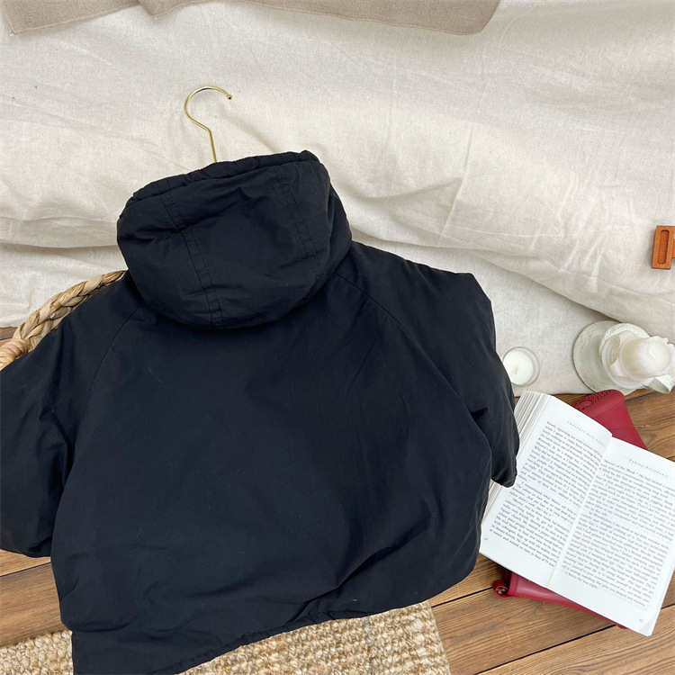 Boys' Winter New Clothes Light and Thin Children's Korean Edition Plush Coat Baby's Western Style Cotton_voghion.com