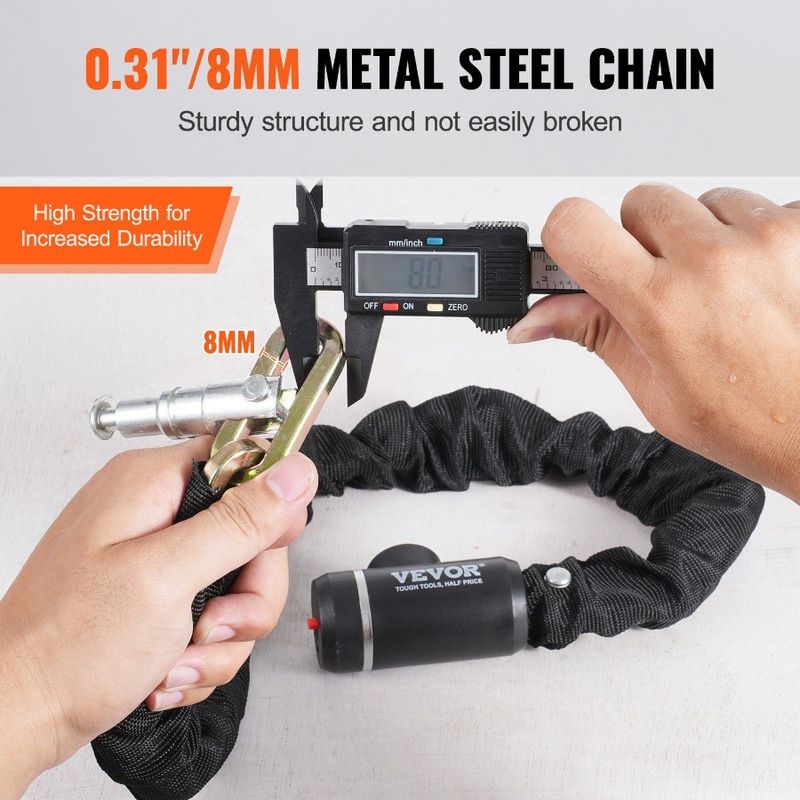 Chain Bicycle 8mm 2 Chain Bike Combination Keys Ft With 2.79 Lock Lock_voghion.com