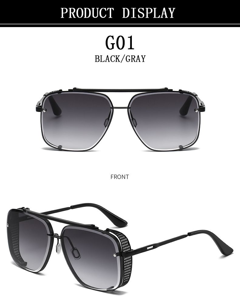 Mode Vintage Steampunk Männer Punk Übergroße Sonnenbrille Frauen Trendy Retro Quadrat Gafas De Sol Hombre Lunette Soleil Femme_voghion.com