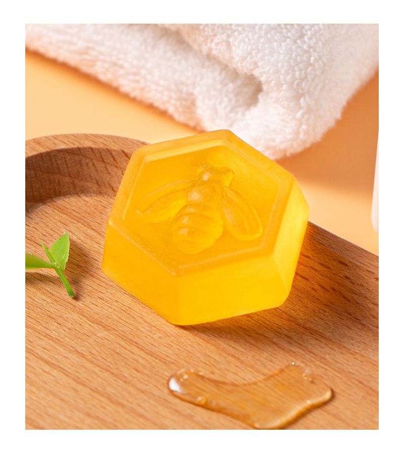Sapone viso LAIKOU al miele fatto a mano 20 g, detergente viso idratante_voghion.com