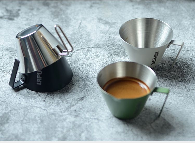 Stainless Steel Measuring Italian Extraction Espresso 304 Ounce Graduated Cup 100ml_voghion.com