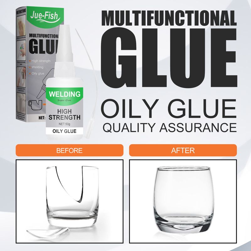 Jue-Fish Colla multifunzionale Legno Vetro Ceramica Speciale Trasparente Colla ad asciugatura rapida Colla universale impermeabile_voghion.com