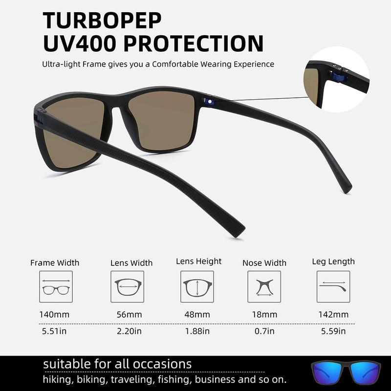 Nye varer NONOR polariserede solbriller til mænd lette solbriller med UV400-beskyttelse til kørsel, fiskeri, golf_voghion.com