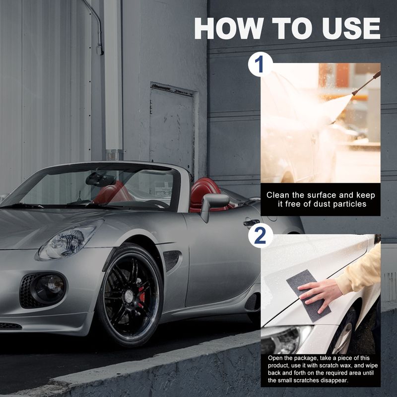 Rayhong 6 pezzi/set di panni antigraffio per auto, riparazione vernice auto, graffi, macchie d'acqua, cera per auto, pulizia graffi, manutenzione_voghion.com