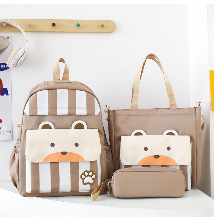 Zaini per bambini, zaino scolastico per bambini della scuola primaria, nuovo zaino in nylon per la scuola primaria e secondaria, set da tre pezzi, zaino di grande capacità_voghion.com