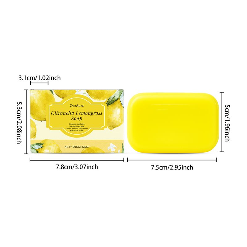 OCEAURA Lemongrass Lemon Moisturizing Face Body Cleansing And Softening Skin External Sapone quotidiano per la pulizia e l'ammorbidimento della pelle._voghion.com