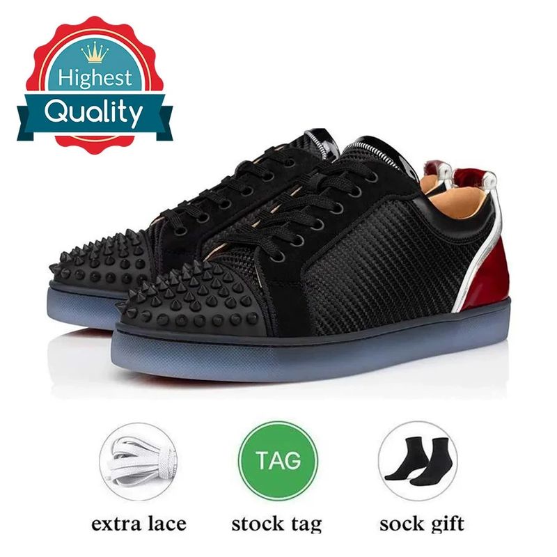 Neu Elektrische Rot Sohle Schwarz Bestickt Low Top Willow Nail Herren Flache Unterseite Casual Vielseitig, Halbmond_voghion.com