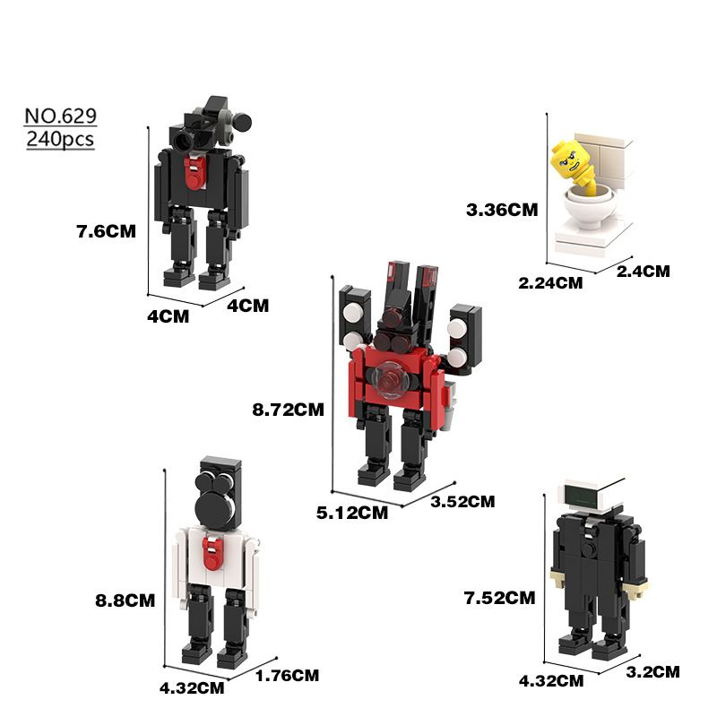 Vse Moc New Skibidi Toilet The Audio and Camera Titan Man Building Blocks Toys DIY Opeke Toy For Child Rojstnodnevno božično darilo_voghion.com
